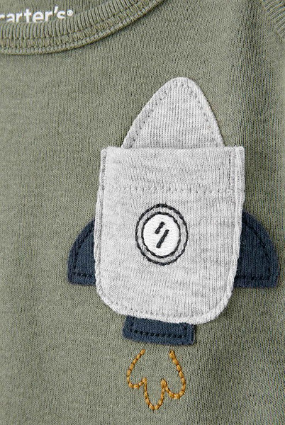 Carters Layette Erkek Bebek Kısa Kollu 5Li Body 1T122010 Renkli
