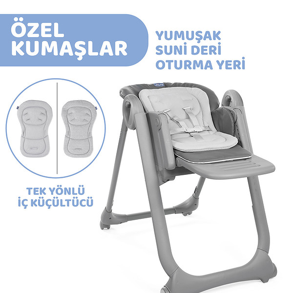 Chicco Polly Magic Mama Sandalyesi Dark Grey