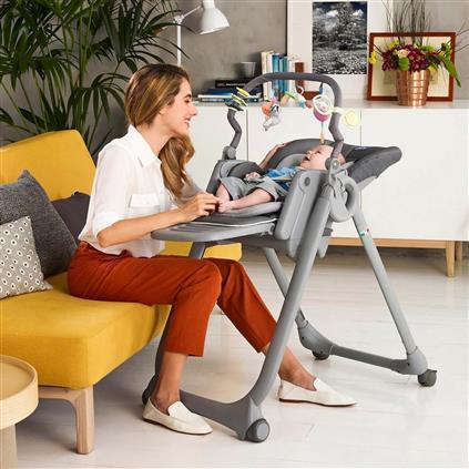 Chicco Polly Magic Relax Plastik Emniyet Kemeri Tekerlekli Katlanır Mama Sandalyesi Çok Renkli