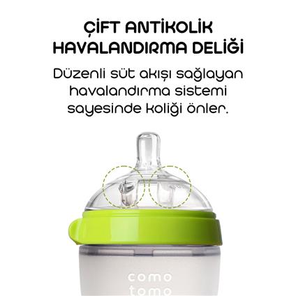 Comotomo Antikolik Silikon Biberon 150 Ml 0-3 Ay Yeşil