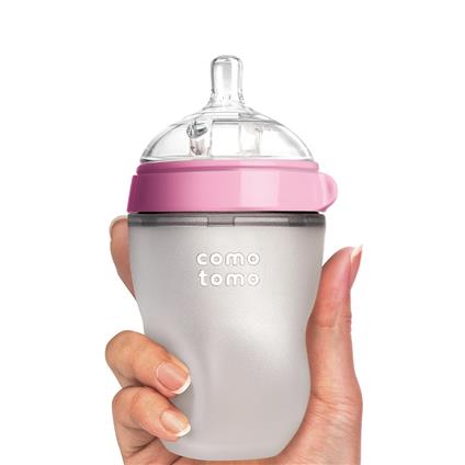 Comotomo Antikolik Silikon Biberon 250 Ml 3-6 Ay Pembe