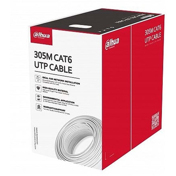 Dahua Pfm922ı-6UN-C 305 Metre U/Utp 23Awg Cca Beyaz Renk Cat6 Kablo