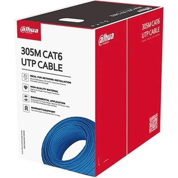 Dahua Pfm922ı-6UN-C 305 Metre U/Utp 23Awg Cca Mavi Renk Cat6 Kablo