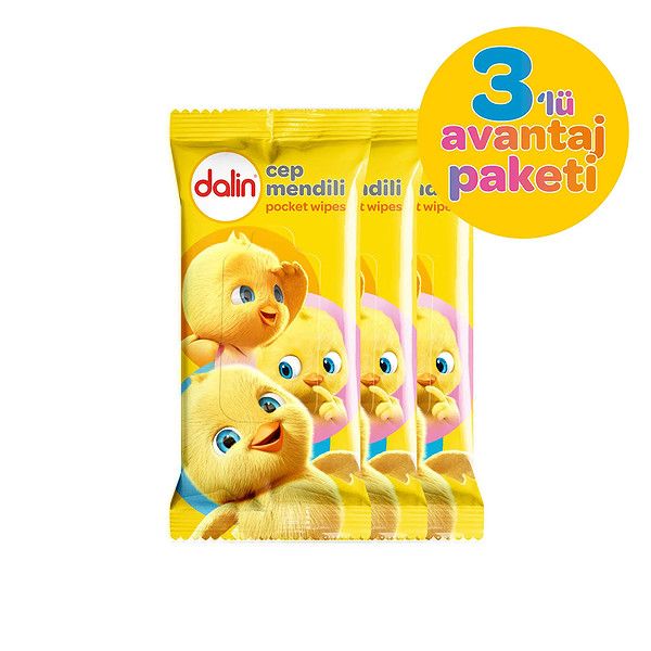 Dalin Klasik Islak Cep Mendil 3X15 Adet