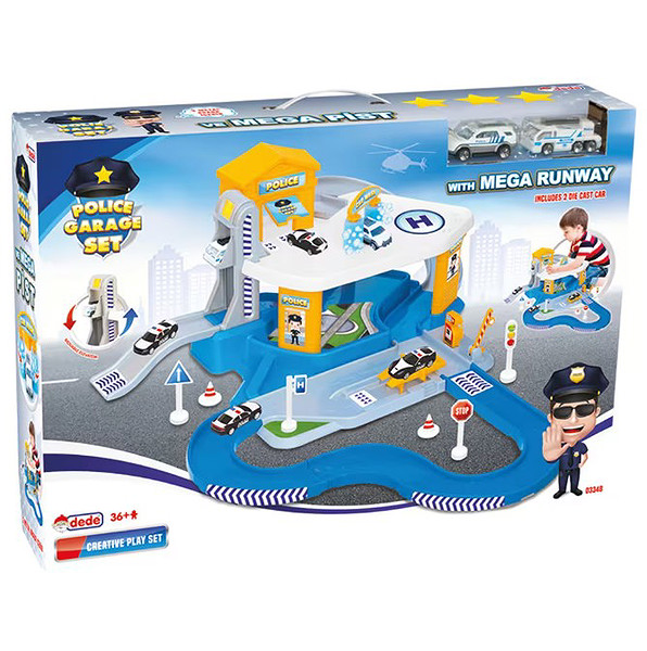 Dede 2 Katlı Polis Garaj Set Ve Mega Pist 03348