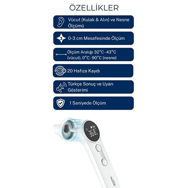 Direct Nexus Dual Kulaktan & Alından Ateş Ölçer