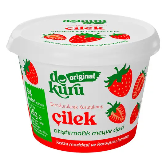 Dokuru Original Çilek Atıştırmalık Meyve Cipsi 15Gr