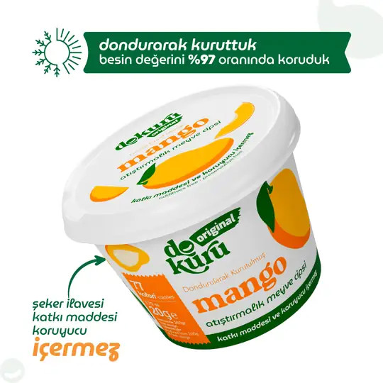Dokuru Original Mango Atıştırmalık Meyve Cipsi 20Gr