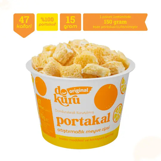 Dokuru Original Portakal Atıştırmalık Meyve Cipsi 15Gr