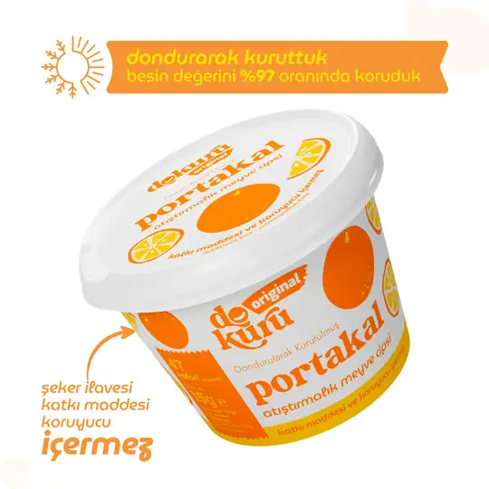 Dokuru Original Portakal Atıştırmalık Meyve Cipsi 15Gr