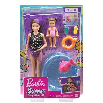 Fhy97 Barbie Bebek Bakıcısı Bebeği Ve Aksesuarları Oyun Seti