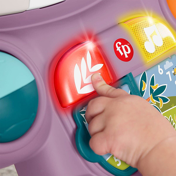 Fisher Price Sesli Ve Işıklı Benimle Öğren Mor Maymun Yürüteç Jgw94
