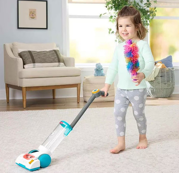 Fisher Price Sesli Ve Işıklı Eğlen Ve Öğren 2'İn 1 Süpürge Jmm35