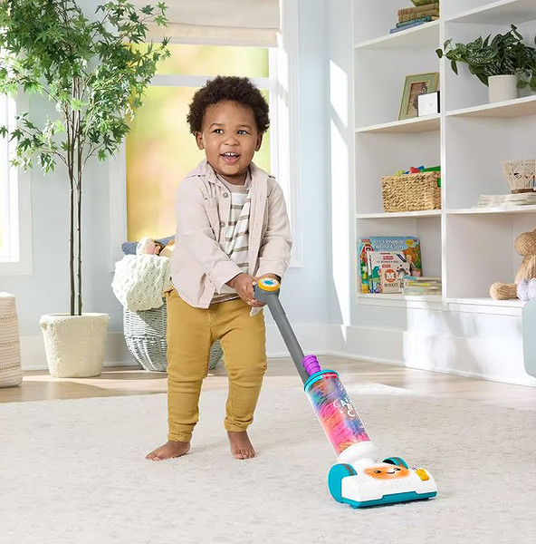 Fisher Price Sesli Ve Işıklı Eğlen Ve Öğren 2'İn 1 Süpürge Jmm35