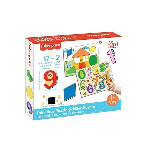 FP2762 Fısher Prıce Tak Çıkar Puzzle Şekiller Sayılar
