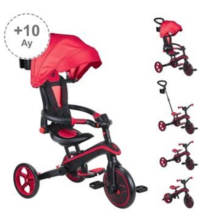 Globber Explorer 4İn1 Trike Bisiklet Kırmızı