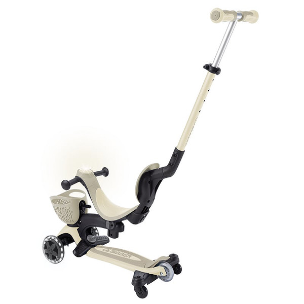 Globber Go Up Baby 360 Scooter (Işıklı) Koyu Bej