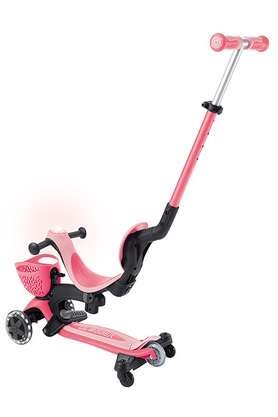 Globber Go Up Baby 360 Scooter (Işıklı) Koyu Pastel Pembe