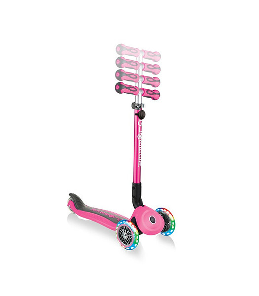 Globber Go Up Deluxe Scooter (Işıklı) Pembe
