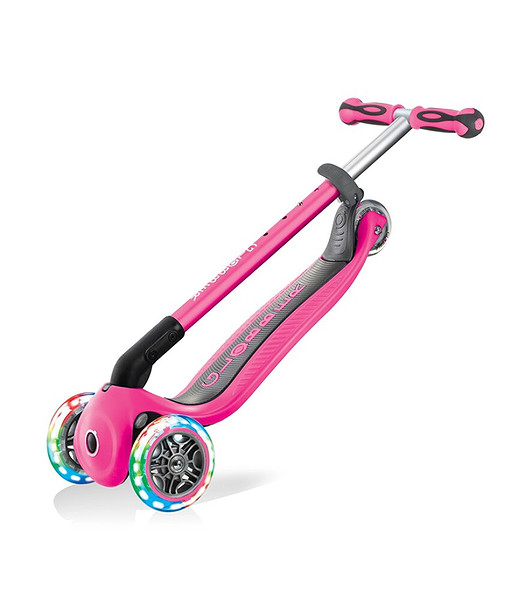 Globber Go Up Deluxe Scooter (Işıklı) Pembe