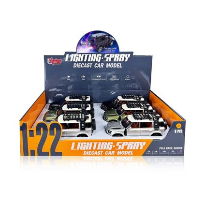 Hcl-510A Çek Bırak 1:22 Sesli Ve Işıklı Buharlı DF Metal Jeep