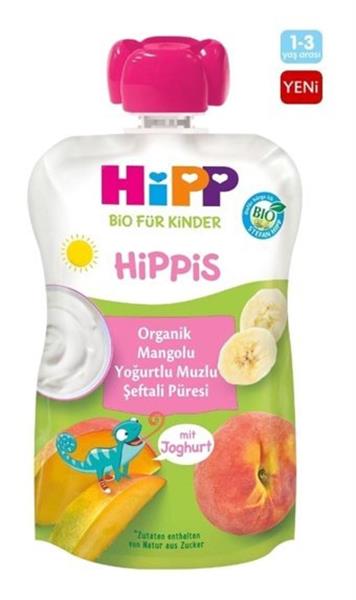 Hipp Organik Mangolu Yoğurtlu Muzlu Şeftali Püresi 100 Gr