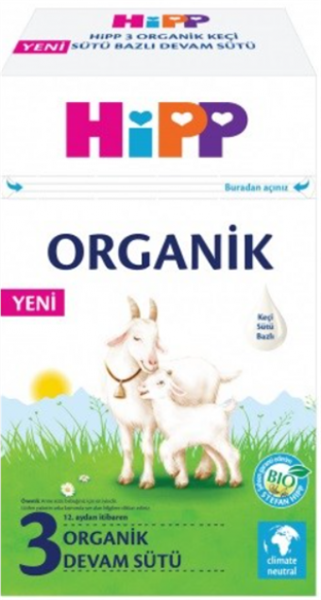 Hipp 3 Organik Keçisütü Bazlı Bebek Devam Sütü 400 Gr