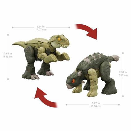 Hlp05 Jurassic World Değişim Serisi - Çifte Tehlike Dinozor Figürleri
