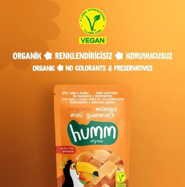Humm Organik Glutensiz Vegan Mangolu Mini Küpler 30 Gr