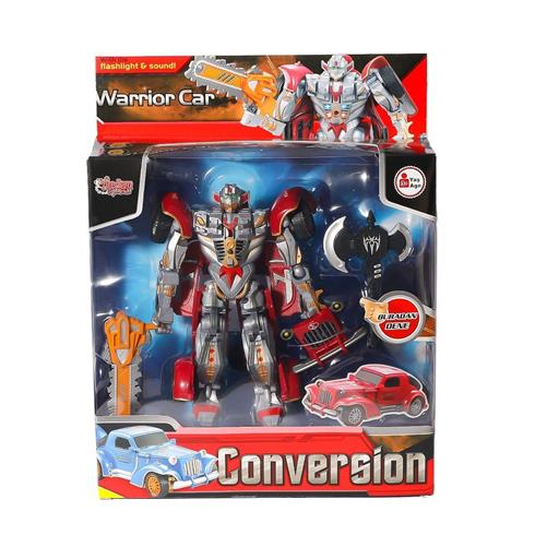 HW-668-1-2 Işıklı Dönüşebilen Robot Araba -Vardem