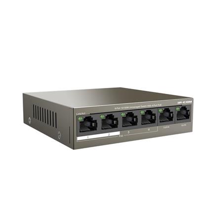 IP-Com F1106P-4-63W 4 Port 10/100+2X10/100 Uplınk Metal Kasa 58W Poe Swıtch