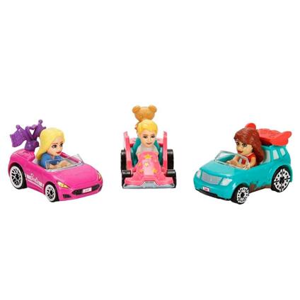 Jdg45 Hot Wheels Racerverse Barbie 3 Lü Araba Seti