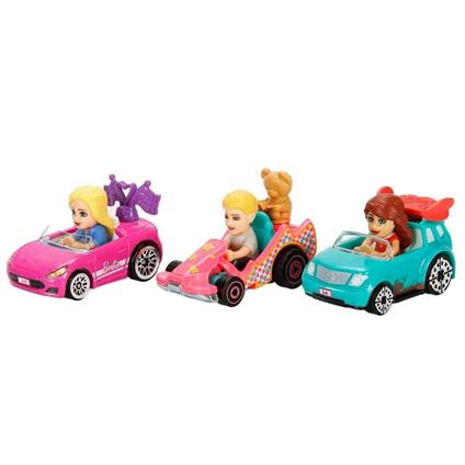 Jdg45 Hot Wheels Racerverse Barbie 3 Lü Araba Seti