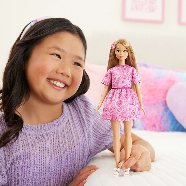 Jjn62 Barbie Fashionistas - Damla Desenli Elbise