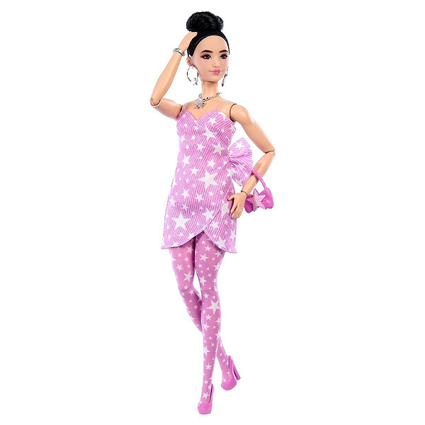 Jjn71 Barbie Deluxe Style - Yıldız Desenli Elbise