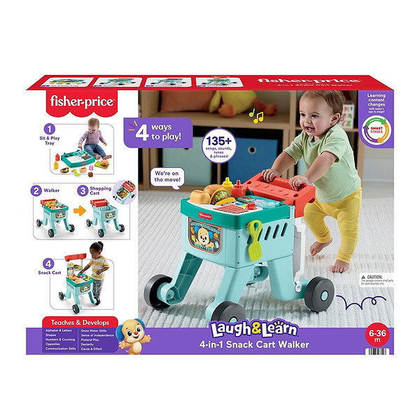Jlm95 Fisher-Price Eğlen Ve Öğren 4Ü 1 Arada Alışveriş Sepeti Yürüteç