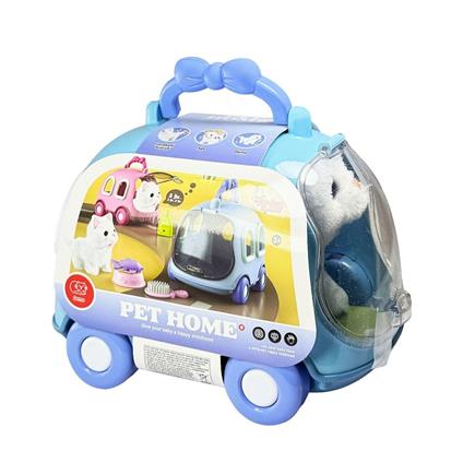 Jnd-6801 Taşıma Araba Çantalı Hareketli Pilli Kedi Set -Vardem Oyuncak
