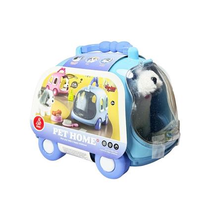 Jnd-6802 Taşıma Araba Çantalı Hareketli Pilli Köpek Set -Vardem Oyuncak
