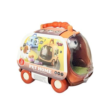 Jnd-6802 Taşıma Araba Çantalı Hareketli Pilli Köpek Set -Vardem Oyuncak