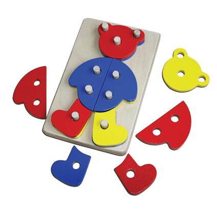 Kal-1003 Ayı Sök Tak Ahşap Oyuncak -Chiva