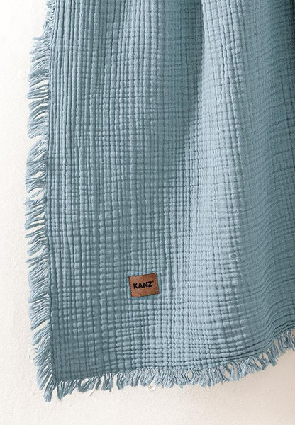 Kanz Bebek 4 Kat Müslin Örtü Knz-027 Mavi