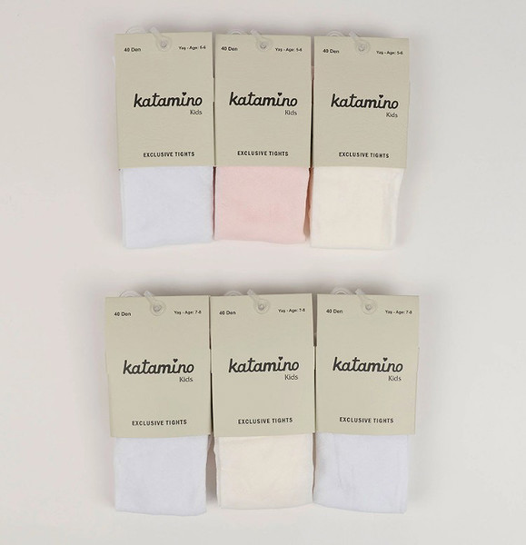 Katamino Sumire İnce Desenli Kız Külotlu Çorap K60237 Asorti