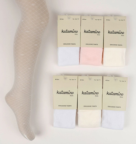 Katamino Sumire İnce Desenli Kız Külotlu Çorap K60237 Asorti