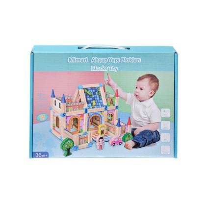 Kzl-2102102 Ahşap Mimari Yapı Blokları 128 Parça