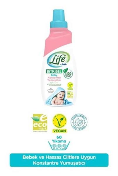 Life By Fakir Bitkisel Bazlı Konsantre Bebek Çamaşır Yumuşatıcısı 60 Yıkama 1500 ML
