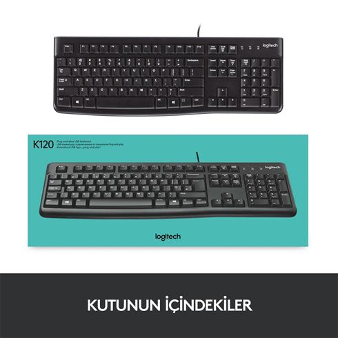 Logıtech K120 Q Usb Kablolu Klavye Siyah 920-002505