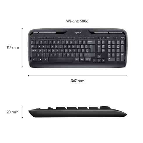 Logıtech MK330 Q TR MM Kablosuz Klavye Mouse Set Siyah 920-003988