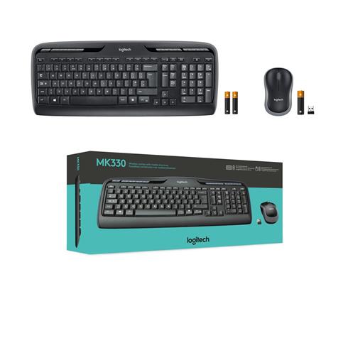 Logıtech MK330 Q TR MM Kablosuz Klavye Mouse Set Siyah 920-003988