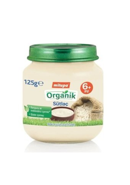 Milupa Organik Sütlaç Kavanoz Maması 125 Gr