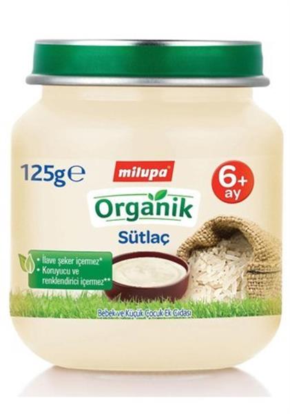 Milupa Organik Sütlaç Kavanoz Maması 125 Gr